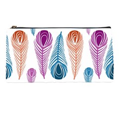 Pen Peacock Colors Colored Pattern Pencil Case