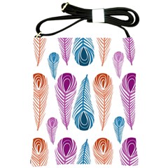 Pen Peacock Colors Colored Pattern Shoulder Sling Bag