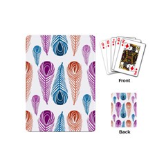 Pen Peacock Colors Colored Pattern Playing Cards Single Design (mini)