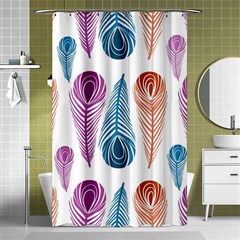 Pen Peacock Colors Colored Pattern Shower Curtain 48  X 72  (small) 