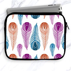 Pen Peacock Colors Colored Pattern Apple Ipad 2/3/4 Zipper Cases