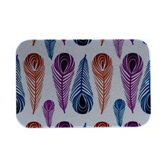 Pen Peacock Colors Colored Pattern Open Lid Metal Box (silver)  