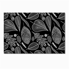 Leaves Flora Black White Nature Postcard 4 x 6  (pkg Of 10)