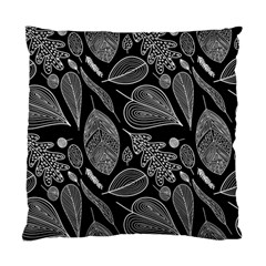 Leaves Flora Black White Nature Standard Cushion Case (one Side)