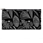 Leaves Flora Black White Nature Pencil Case Front