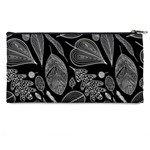 Leaves Flora Black White Nature Pencil Case Back