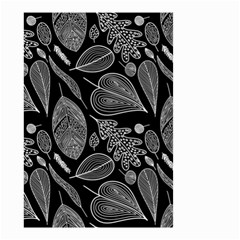 Leaves Flora Black White Nature Small Garden Flag (two Sides)