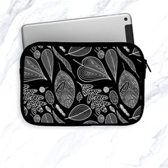 Leaves Flora Black White Nature Apple Ipad Mini Zipper Cases