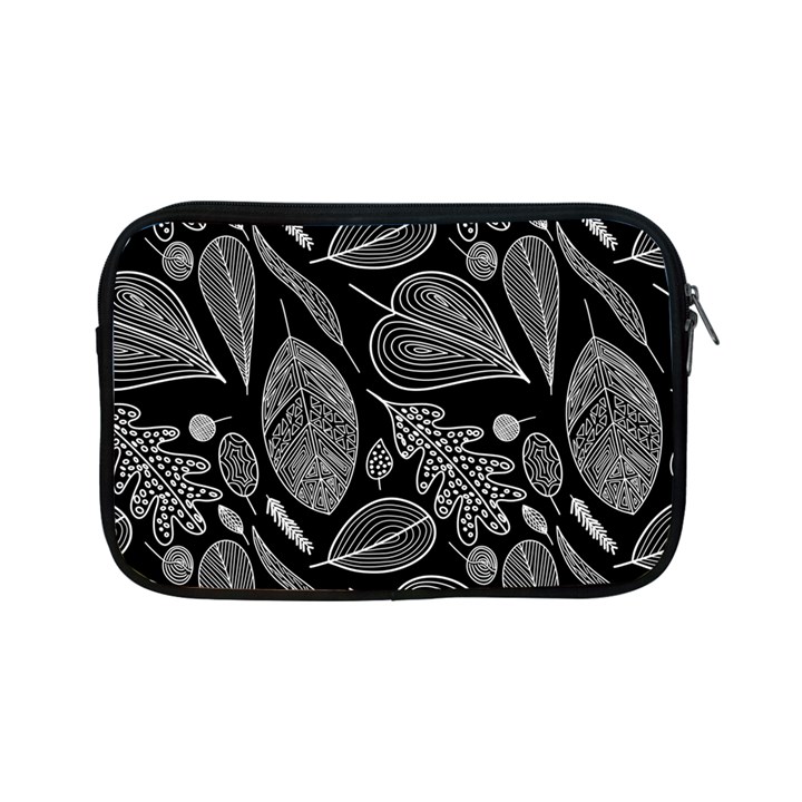 Leaves Flora Black White Nature Apple iPad Mini Zipper Cases