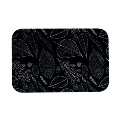 Leaves Flora Black White Nature Open Lid Metal Box (silver)   by Maspions