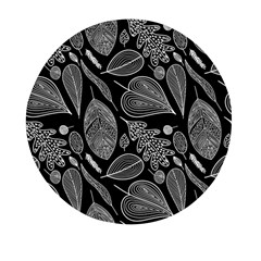 Leaves Flora Black White Nature Mini Round Pill Box (pack Of 3) by Maspions