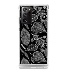 Leaves Flora Black White Nature Samsung Galaxy Note 20 Ultra Tpu Uv Case by Maspions