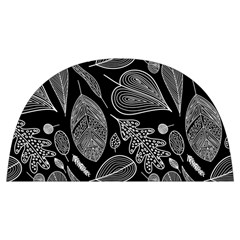 Leaves Flora Black White Nature Anti Scalding Pot Cap