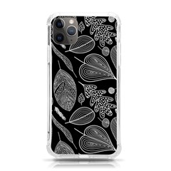 Leaves Flora Black White Nature Iphone 11 Pro Max 6 5 Inch Tpu Uv Print Case by Maspions