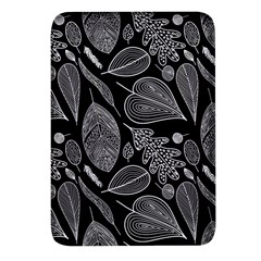 Leaves Flora Black White Nature Rectangular Glass Fridge Magnet (4 Pack)