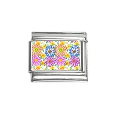 Bloom Flora Pattern Printing Italian Charm (9mm)