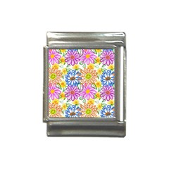 Bloom Flora Pattern Printing Italian Charm (13mm)