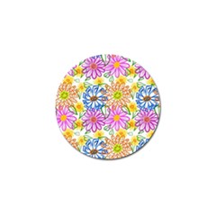 Bloom Flora Pattern Printing Golf Ball Marker (4 Pack)