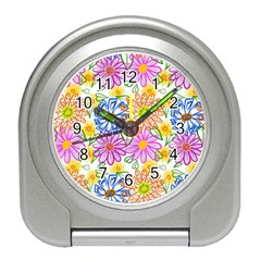 Bloom Flora Pattern Printing Travel Alarm Clock