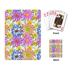 Bloom Flora Pattern Printing Playing Cards Single Design (rectangle) by Maspions