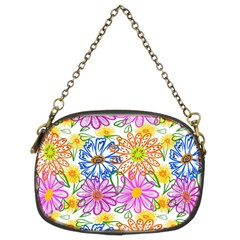 Bloom Flora Pattern Printing Chain Purse (two Sides) by Maspions