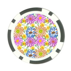 Bloom Flora Pattern Printing Poker Chip Card Guard (10 Pack) by Maspions