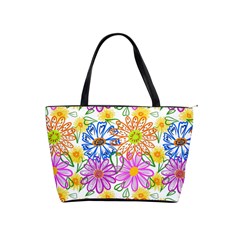 Bloom Flora Pattern Printing Classic Shoulder Handbag