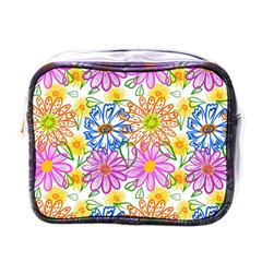 Bloom Flora Pattern Printing Mini Toiletries Bag (one Side)