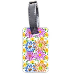 Bloom Flora Pattern Printing Luggage Tag (two Sides) by Maspions