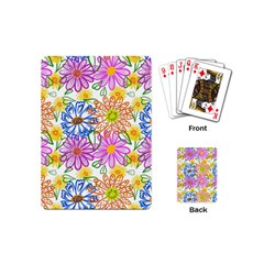 Bloom Flora Pattern Printing Playing Cards Single Design (mini)