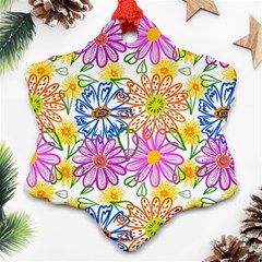 Bloom Flora Pattern Printing Ornament (snowflake)