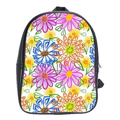 Bloom Flora Pattern Printing School Bag (xl)