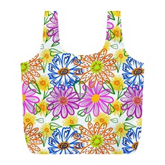 Bloom Flora Pattern Printing Full Print Recycle Bag (l)