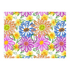 Bloom Flora Pattern Printing Two Sides Premium Plush Fleece Blanket (mini) by Maspions