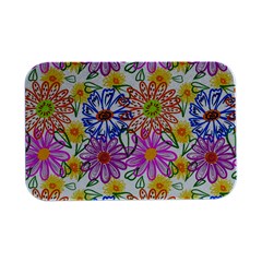 Bloom Flora Pattern Printing Open Lid Metal Box (silver)  