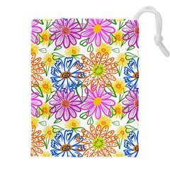 Bloom Flora Pattern Printing Drawstring Pouch (4xl)