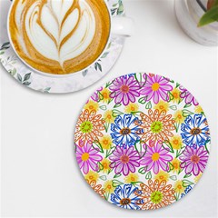 Bloom Flora Pattern Printing Uv Print Round Tile Coaster