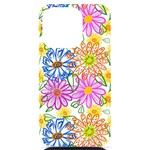 Bloom Flora Pattern Printing iPhone 14 Pro Black UV Print Case Front