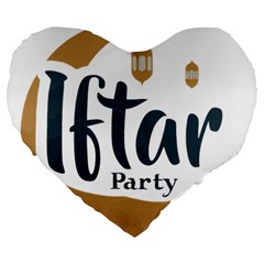 Iftar-party-t-w-01 Large 19  Premium Heart Shape Cushions by fahimaziz2