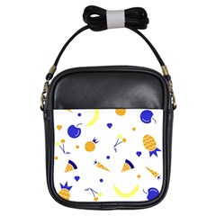 Pattern-fruit-apples-green Girls Sling Bag