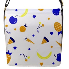 Pattern-fruit-apples-green Flap Closure Messenger Bag (s)