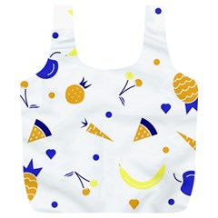 Pattern-fruit-apples-green Full Print Recycle Bag (xl)