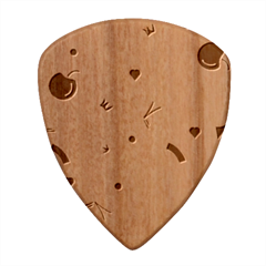 Pattern-fruit-apples-green Wood Guitar Pick (set Of 10) by Maspions