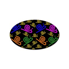 Pattern-repetition-snail-blue Sticker (oval) by Maspions