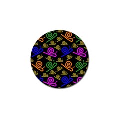 Pattern-repetition-snail-blue Golf Ball Marker