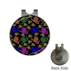 Pattern-repetition-snail-blue Hat Clips With Golf Markers