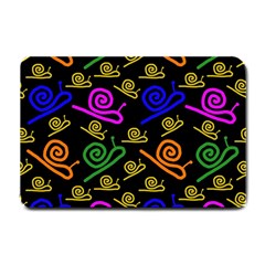 Pattern-repetition-snail-blue Small Doormat by Maspions