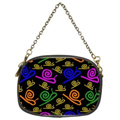 Pattern-repetition-snail-blue Chain Purse (two Sides)