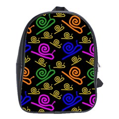 Pattern-repetition-snail-blue School Bag (large) by Maspions