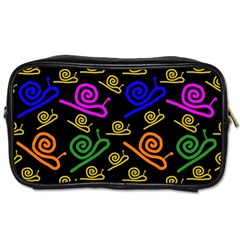 Pattern-repetition-snail-blue Toiletries Bag (one Side)